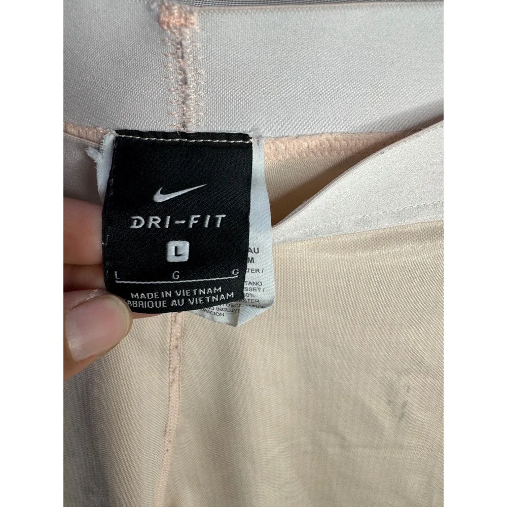 Nike Pro Dri-FIT Shimmer Metallic Compression Shorts Pink Womens Large L